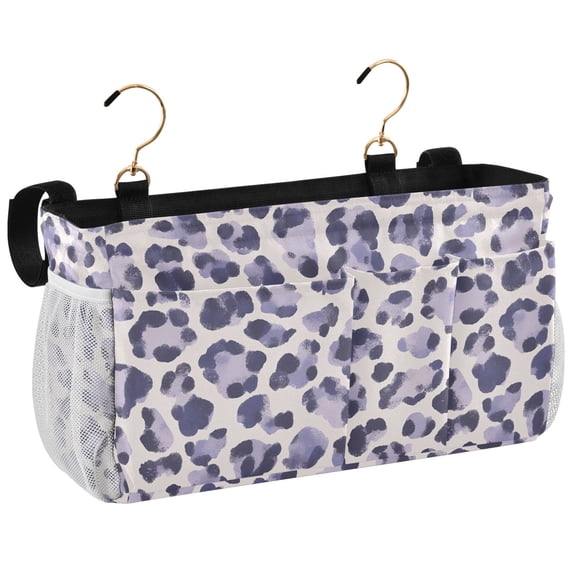 Ryvnso Bedside Caddy Leopard Purple-a2 Bedside Storage Bag Hanging Organizer