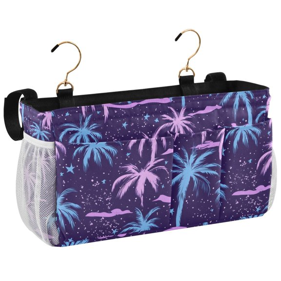 Ryvnso Bedside Caddy Plam Tree Bedside Storage Bag Hanging Organizer