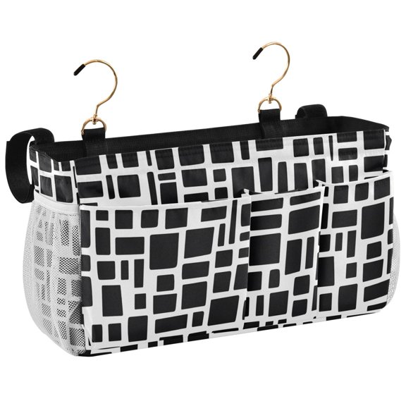 Ryvnso Bedside Caddy Rectangular Pattern Bedside Storage Bag Hanging Organizer
