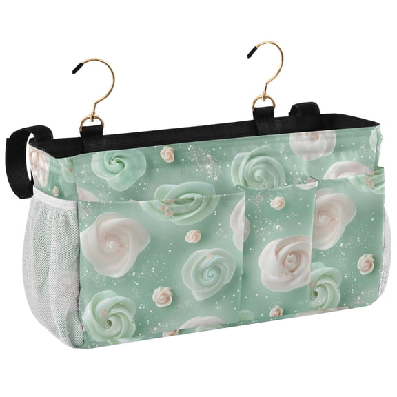 Ryvnso Bedside Caddy Roses Candy Flowers Bedside Storage Bag Hanging Organizer
