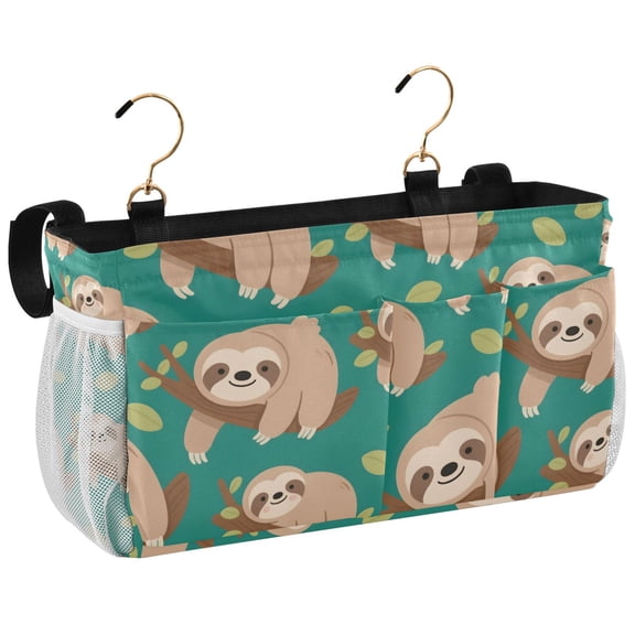 Ryvnso Bedside Caddy Sloth on Tree Branch Bedside Storage Bag Hanging Organizer