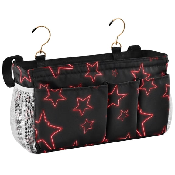 Ryvnso Bedside Caddy Stars Bedside Storage Bag Hanging Organizer