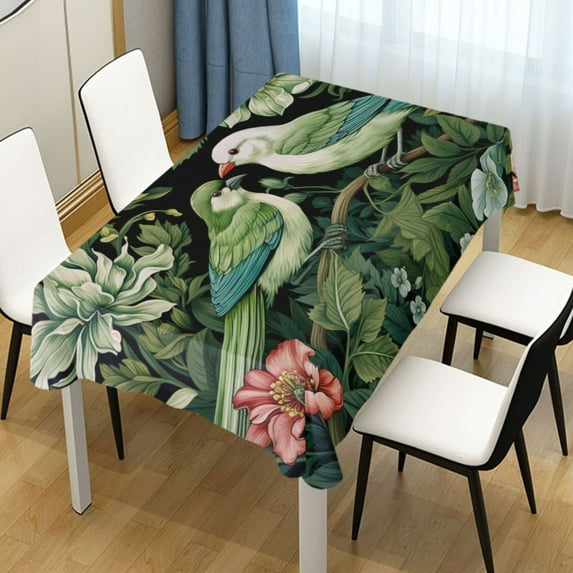 Ryvnso Birds on Flower Branch Rectangle Table Cloth Tablecover Dinning Tablecloth 54"x72"