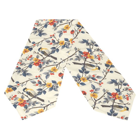 Ryvnso Birds on Tree Pattern Table Runner Tablecloth Home Decoration 13 x 70 inches