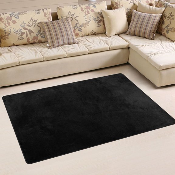 Ryvnso Black Area Floor Mat Non-Slip Carpet Soft Rugs Doormats 60" x 39"