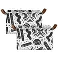 thumbnail image 1 of Ryvnso Black Graffiti on White Storage Bins Large Basket Foldable Cube Toys Organizer with Handles 2 PCs, 1 of 8