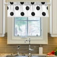 thumbnail image 1 of Ryvnso Black Polka Dots Window Valance Kitchen Farmhouse Rod Pocket Short Curtain 54x18 inch, 1 of 6
