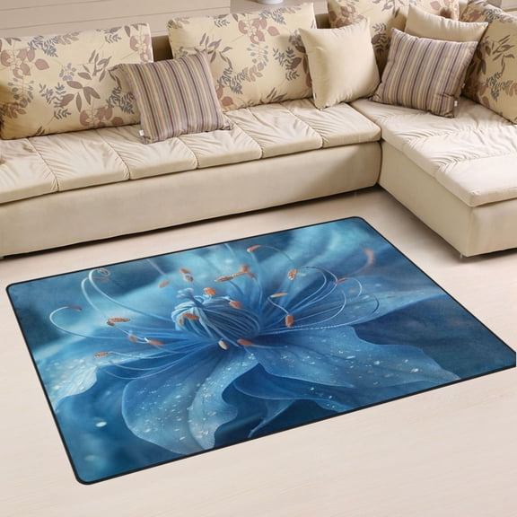Ryvnso Blooming Flower Area Floor Mat Non-Slip Carpet Soft Rugs Doormats 31" x 20"