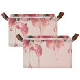 thumbnail image 1 of Ryvnso Blossom Flower with Water Drop Storage Bins Large Basket Foldable Cube Toys Organizer with Handles 2 PCs, 1 of 8