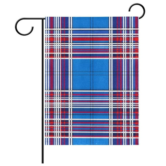 Ryvnso Blue Checkered Garden Flag 12x18 Inch Double Sided Seasonal Yard Decoration