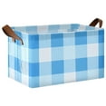 thumbnail image 1 of Ryvnso Blue Geometric Checkered Grid Pattern Storage Bins Large Basket Foldable Cube Toys Organizer with Handles 1 PC, 1 of 7
