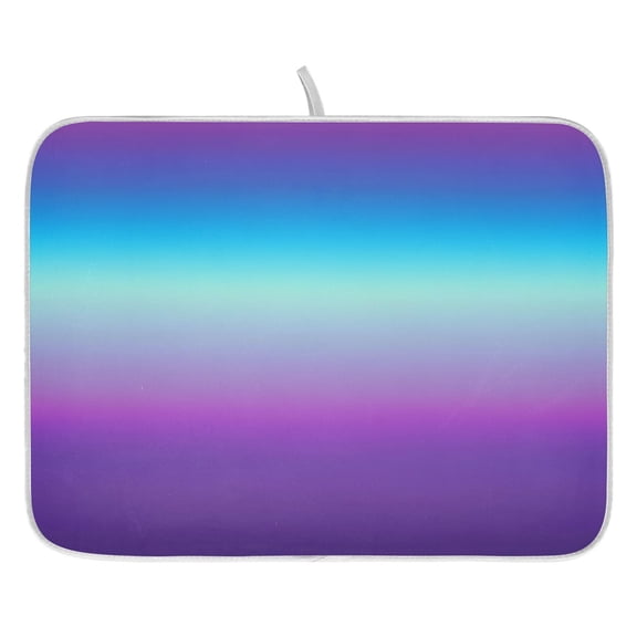 Ryvnso Blue Gradient Dish Drying Mat for Kitchen Countertop 18x24 Large Dish Pad Drainer Rack Dish Sink Mats