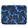 thumbnail image 1 of Ryvnso Blue Lightning Dish Drying Mat for Kitchen Countertop 16x18 Small Dish Pad Drainer Rack Dish Sink Mats, 1 of 7