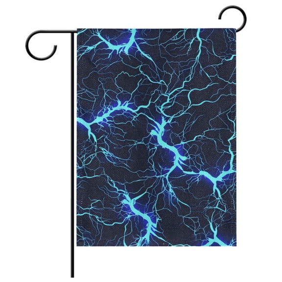 Ryvnso Blue Lightning Pattern Garden Flag 12x18 Inch Double Sided Seasonal Yard Decoration