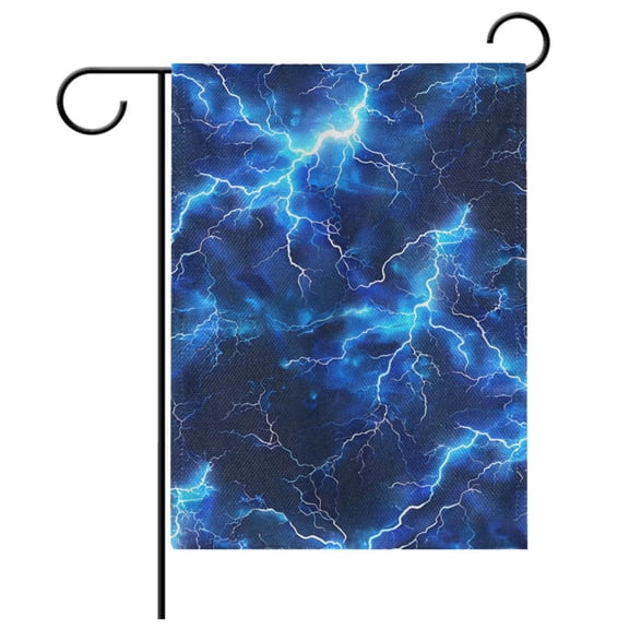 Ryvnso Blue Lightning Garden Flag 12x18 Inch Double Sided Seasonal Yard Decoration