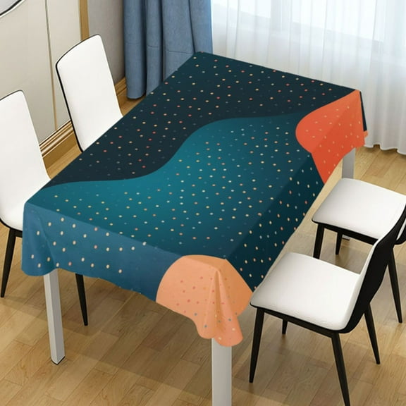 Ryvnso Blue Polka Dot Rectangle Table Cloth Tablecover Dinning Tablecloth 54"x54"