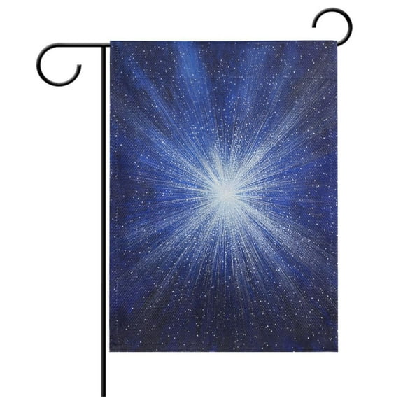 Ryvnso Blue Shiny Fireworks Garden Flag 12x18 Inch Double Sided Seasonal Yard Decoration