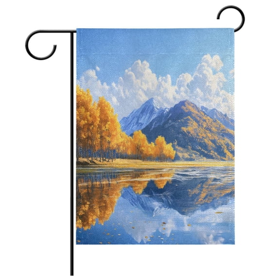 Ryvnso Blue Sky Clouds Landscape Pattern Garden Flag 12x18 Inch Double Sided Seasonal Yard Decoration