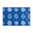 thumbnail image 1 of Ryvnso Blue Snowflakes Area Floor Mats Large Nursery Rugs Non-Slip Carpets Doormat 36" x 24", 1 of 7