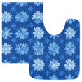 thumbnail image 1 of Ryvnso Blue Snowflakes Bathroom Shaggy Rugs Toilet Mat Soft Contour Rug, 1 of 9