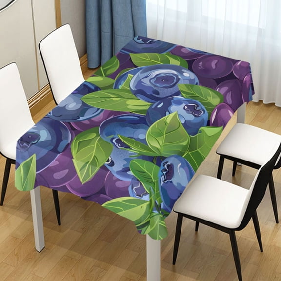 Ryvnso Blueberries Berries Rectangle Table Cloth Tablecover Dinning Tablecloth 54"x54"