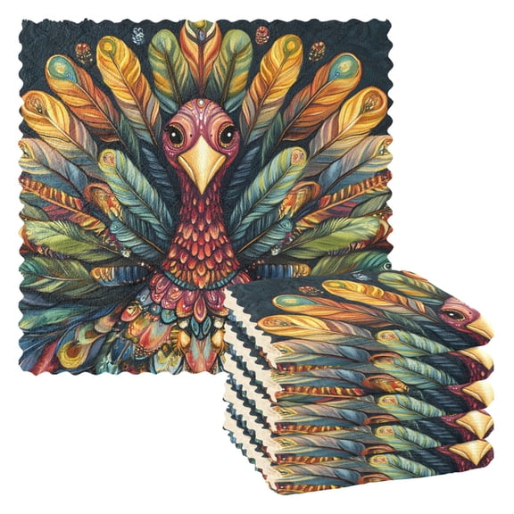 Ryvnso Boho Art Turkey Kitchen Towels Dish Clothes for Drying Dishes Cleaning Absorbent Set of 6