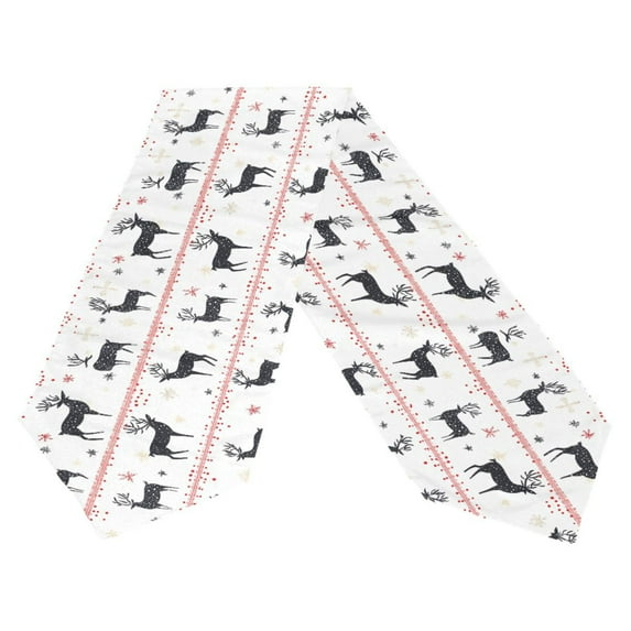 Ryvnso Boho Christmas Reindeer Table Runner Tablecloth Home Decoration 13 x 90 inches