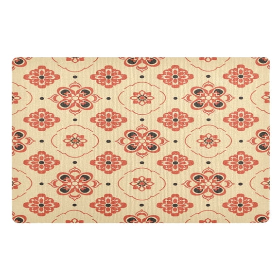 Ryvnso Boho Mandala Print Door Mats Outdoor Indoor Entrance Low Profile Floor Rugs 32"x20" Carpet