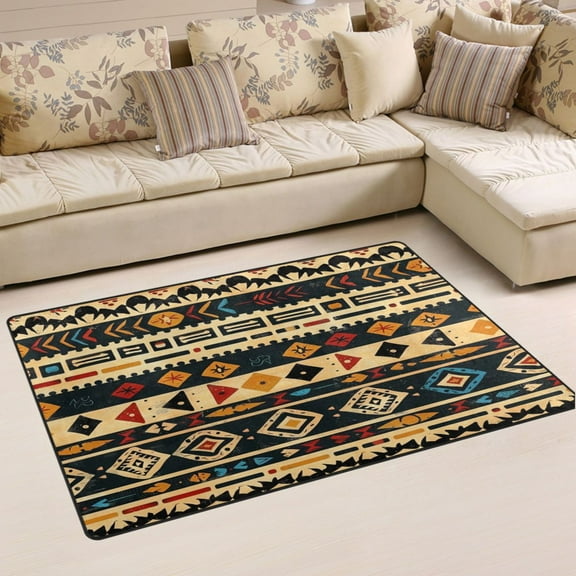 Ryvnso Boho Tribal Ethnic Area Floor Mat Non-Slip Carpet Soft Rugs Doormats 31" x 20"