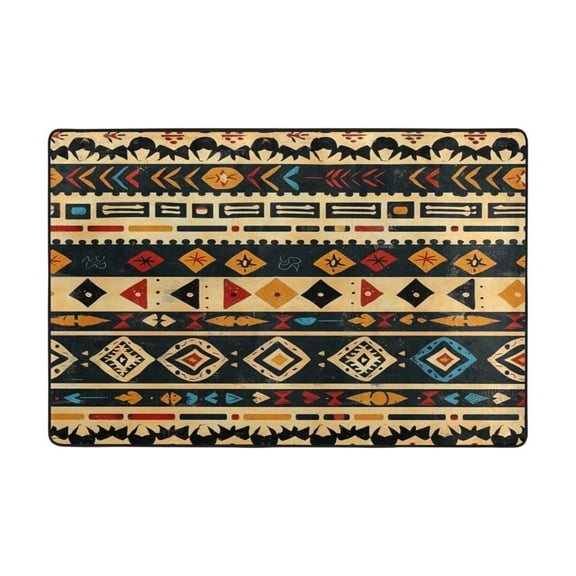 Ryvnso Boho Tribal Ethnic Area Floor Mats Large Nursery Rugs Non-Slip Carpets Doormat 36" x 24"