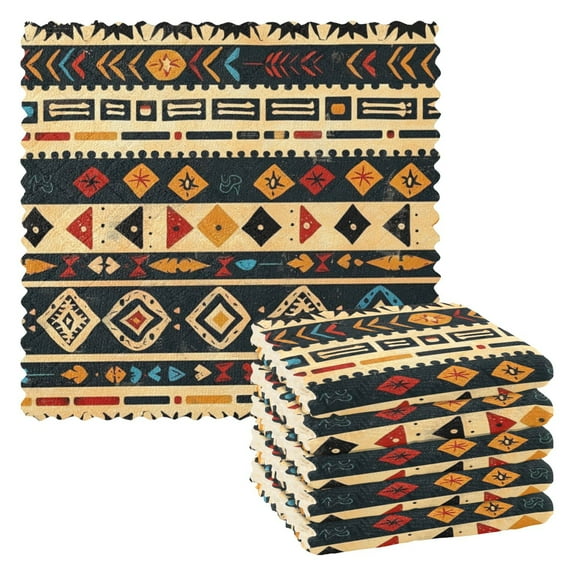 Ryvnso Boho Tribal Ethnic Kitchen Towels Dish Clothes for Drying Dishes Cleaning Absorbent Set of 6