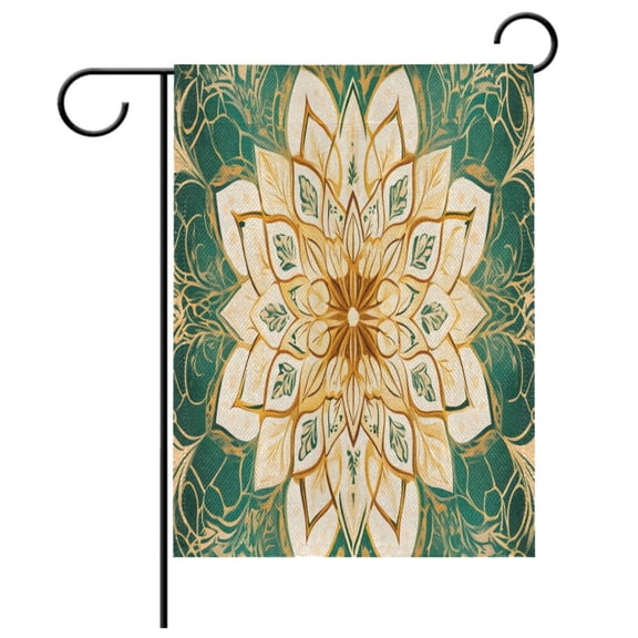Ryvnso Boho Vintage Mandala Pattern Garden Flag 12x18 Inch Double Sided Seasonal Yard Decoration