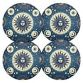 thumbnail image 1 of Ryvnso Bohomia Head and Moon Round Plate Mats Dining Table Placemat Set of 4 for Holiday Decoration, 1 of 7