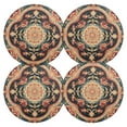 thumbnail image 1 of Ryvnso Bohomia Mandala Pattern Round Plate Mats Dining Table Placemat Set of 4 for Holiday Decoration, 1 of 7