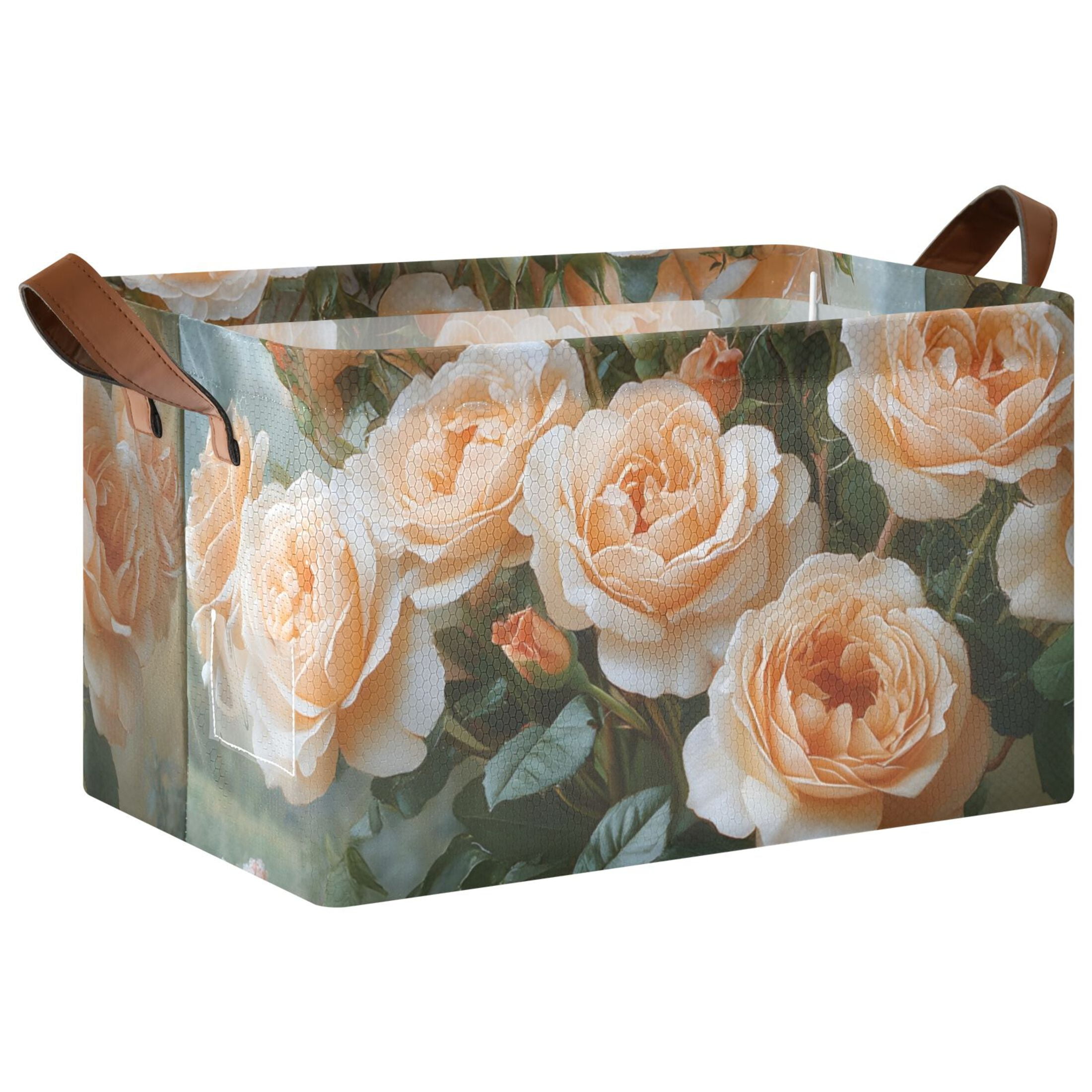 Store Roses Storage Ryvnso Bouquet Rose Flower Storage Bins Large Basket Foldable Cube Toys ...