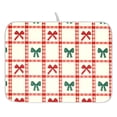 thumbnail image 1 of Ryvnso Bow Texture Checkered Dish Drying Mat for Kitchen Countertop 16x18 Small Dish Pad Drainer Rack Dish Sink Mats, 1 of 7