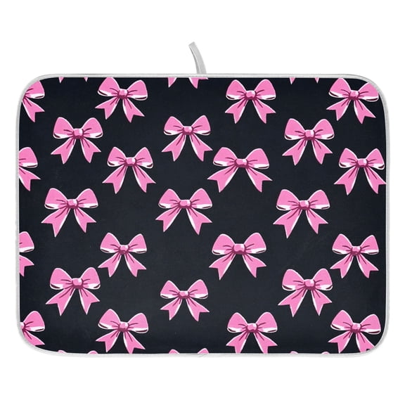 Ryvnso Bow-a1 Dish Drying Mat for Kitchen Countertop 16x18 Small Dish Pad Drainer Rack Dish Sink Mats