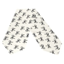 Ryvnso Bows Beige Table Runner Tablecloth Home Decoration 13 x 70 inches