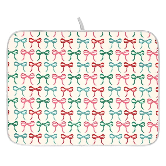 Ryvnso Bows-b1 Dish Drying Mat for Kitchen Countertop 16x18 Small Dish Pad Drainer Rack Dish Sink Mats