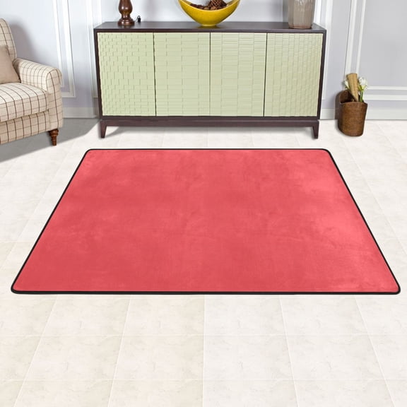 Ryvnso Bright Red Area Floor Mats Large Nursery Rugs Non-Slip Carpets Doormat 72" x 48"