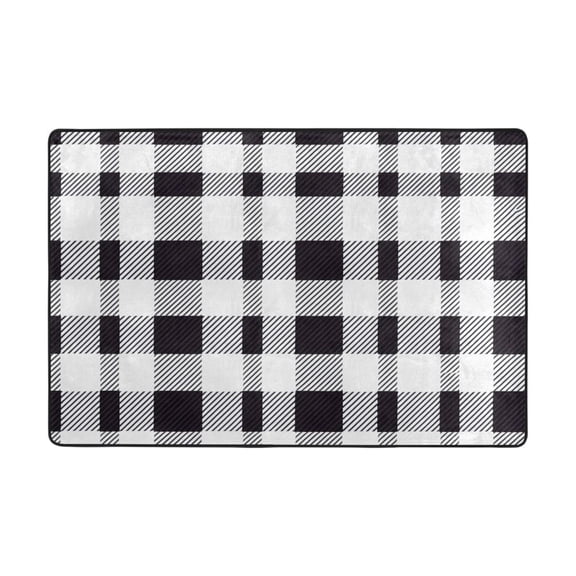 Ryvnso Buffalo Checkered Grid Area Floor Mats Large Nursery Rugs Non-Slip Carpets Doormat 36" x 24"
