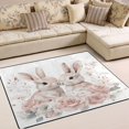 thumbnail image 1 of Ryvnso Bunny Roses Flower Area Rug Floor Mats Non-Slip Home Carpet 63 x 48 inch, 1 of 7