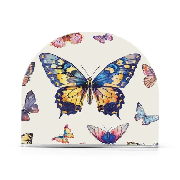 Ryvnso Butterfly Beautiful Acrylic Napkin Holder Table Kitchen Paper Tissue Organization