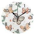 thumbnail image 1 of Ryvnso Butterfly and Leaves Wall Clock Non Ticking Silent Kitchen Clock Battery Operated Clocks 10 inch, 1 of 7