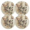thumbnail image 1 of Ryvnso Butterfly on Skull Round Plate Mats Dining Table Placemat Set of 4 for Holiday Decoration, 1 of 7