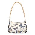 thumbnail image 1 of Ryvnso Butterflys Blue Womens Chain Shoulder Bag Tote Handbags Clutch Hobo Purse with Zipper for Travel, 1 of 7