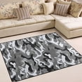 thumbnail image 1 of Ryvnso Camouflage Gray Area Rug Floor Mats Non-Slip Home Carpet 80 x 58 inch, 1 of 7