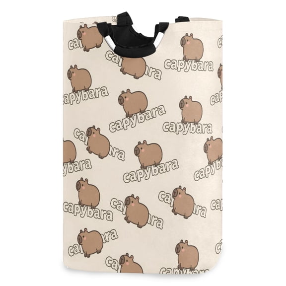 Ryvnso Capybaras Cute Pattern Large Storage Basket with Handles Collapsible Organizer Bin Laundry Hamper