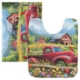 thumbnail image 1 of Ryvnso Cardinal Bird Farm Bathroom Shaggy Rugs Toilet Mat Soft Contour Rug, 1 of 9