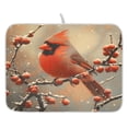 thumbnail image 1 of Ryvnso Cardinal Winter Dish Drying Mat for Kitchen Countertop 18x24 Large Dish Pad Drainer Rack Dish Sink Mats, 1 of 7